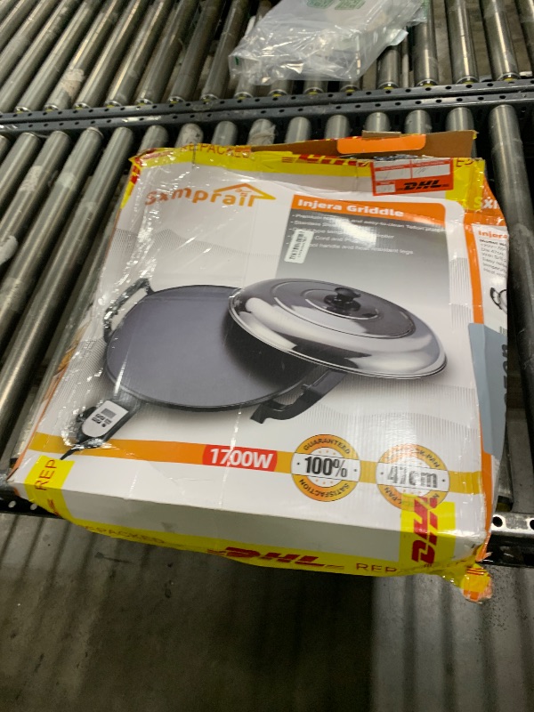 Photo 1 of 18.5" Ethiopian Injera Maker Mitad (Mogogo) Electric Griddle Adjustable Temperature & Time, Non-Stick Surface, Even Heating, Maker Norwegian Lefse, Swedish Pancake, Indian Dosa & Flatbreads
