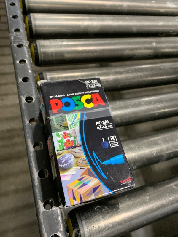 Photo 1 of Posca Paint Markers, 3M Fine Point Posca Markers with Reversible Tips, For Fabric, Metal, Glass, Rocks, Wood and Canvas, Set of 15