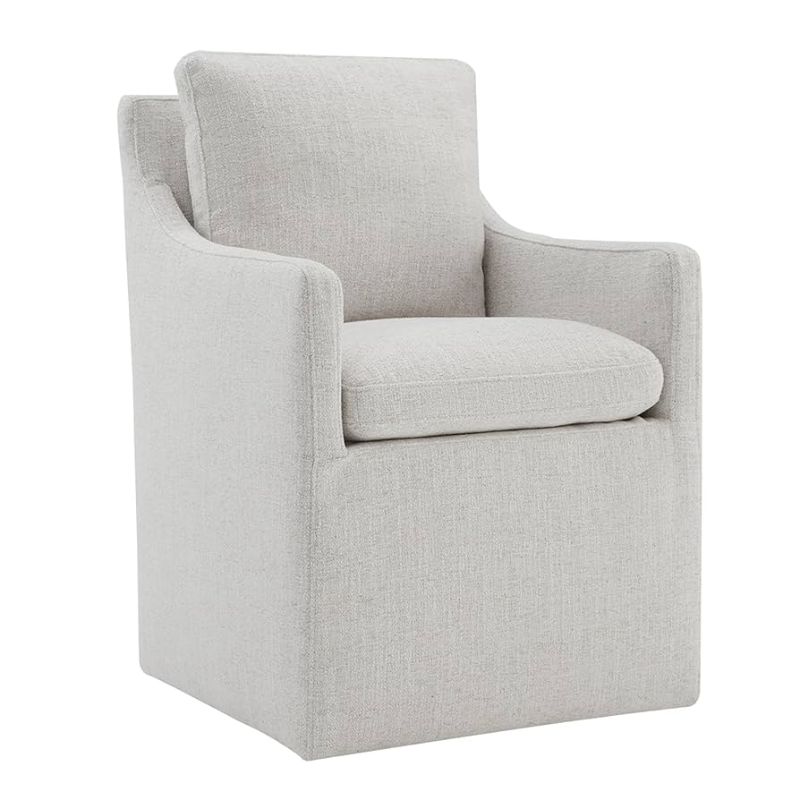 Photo 1 of KISLOT Upholstered Dining Chairs with Casters (Light Blue)