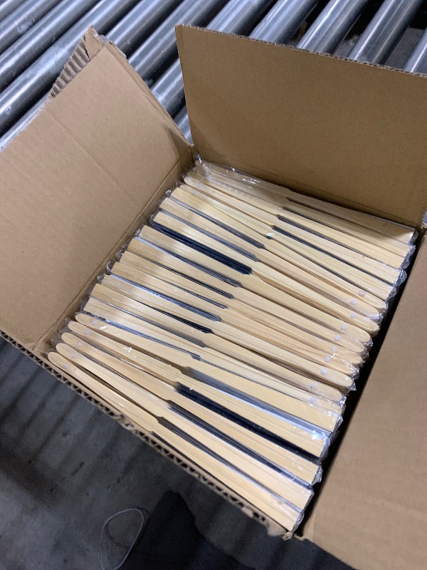 Photo 1 of Threehoney 50 Pack Funeral Favors for Guests in Loving Memory Handheld Fans Paper Folding Hand Fan