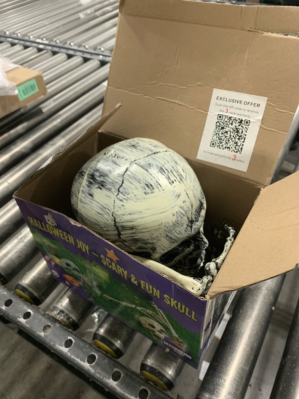 Photo 1 of Halloween Decorations Outdoor Decor, Realistic Skeleton Ground Breaker 3-Piece Set with Skull & Adjustable Arms for Scary Yard, Lawn Graveyard Displays