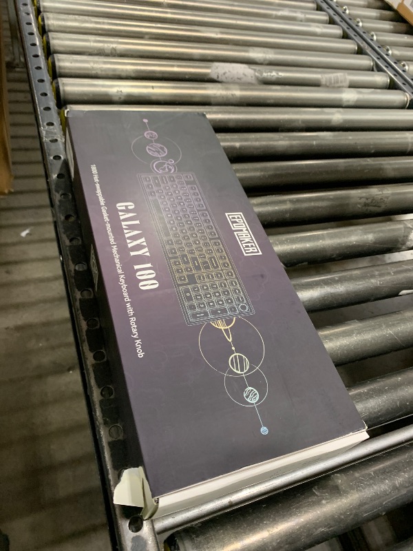 Photo 1 of EPOMAKER Galaxy100 QMK/VIA Wireless Gaming Keyboard, Aluminum Shell, Bluetooth/2.4Ghz/USB-C, Pre-Lubed Hot-Swappable Linear Switches, NKRO, RGB Backlit (Black, Wisteria Linear Switch)