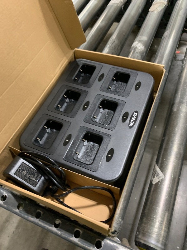 Photo 1 of Retevis RT68 Walkie Talkies with Earpiece, Portable FRS Two-Way Radios Rechargeable, with 6 Way Multi Unit Charger, Hands Free, Long Range, Rugged 2 Way Radios 6 Pack for Adults School Church
