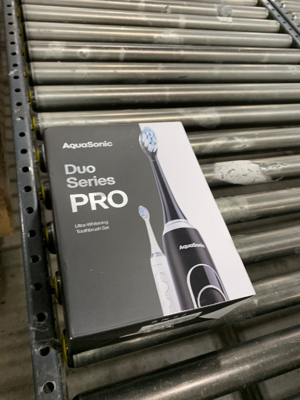 Photo 1 of Aquasonic Duo Series PRO – Ultra-Whitening Electric Toothbrush Set – 5 Modes & Smart Timers – Premium Travel Cases & 10 Proflex Brush Heads – ADA Accepted Toothbrushes
