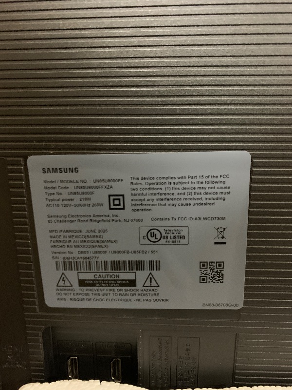 Photo 1 of Samsung 85-Inch Class Crystal UHD U8000F 4K Smart TV (2025 Model) Endless Free Content, Crystal Processor 4K, MetalStream Design, Knox Security, Alexa Built-in