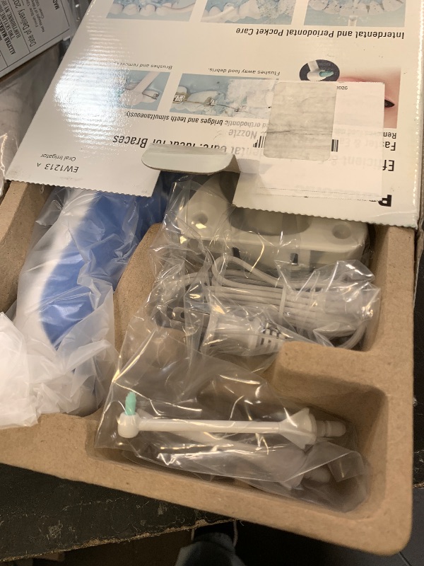 View 3 of Panasonic Professional Water Flosser for Braces, 2-in-1 Cordless, Portable Oral Irrigator with Jet Nozzle & Tuft Brush, EW1213A, White