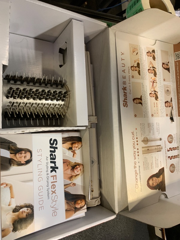 Photo 1 of Shark FlexStyle Air Styling & Drying System, Powerful Hair Dryer Brush & Multi-Styler with Auto-Wrap Curlers, Paddle Brush, Oval Brush, Concentrator Attachment, Stone, HD430