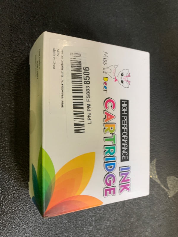 Photo 1 of Miss Deer LC406 Ink Cartridges Black, Compatible Replacement for Brother LC 406 LC406XL BK Work with MFC-J4335DW MFC-J4345DW MFC-J4535DW MFC-J5855DW MFC-J5955DW MFC-J6555DW MFC-J6955DW Printer 1-Pack