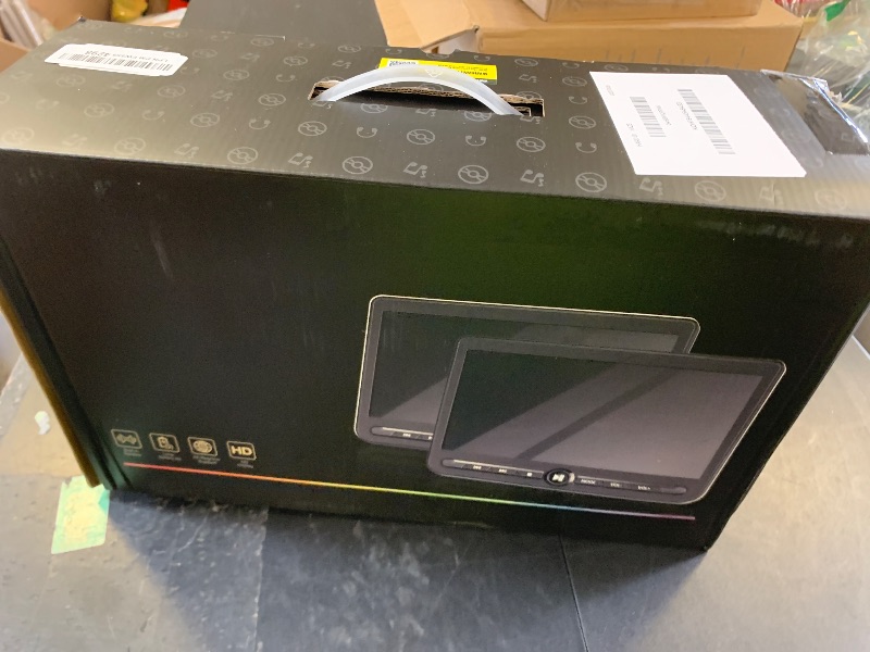 Photo 1 of 10.5" Dual Portable DVD Player, Arafuna Rechargable Car Screen Play A Same or Two Different Movies, Headrest for Car with 5-Hour, Support USB/SD, Last Memory