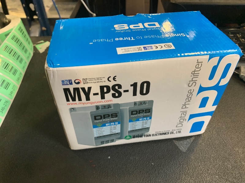 Photo 1 of DPS Sinlge Phase to 3 Phase Converter, 10HP, 30A, Input/Output 200V - 240V MY-PS-10 Model Must Be Used for 7.5HP(5.5kW) 23A Motor, DPS Must Be Used for 1 Motor Only, UL-Listed