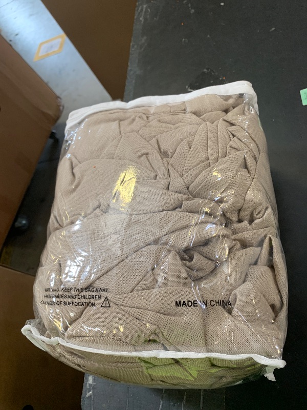 Photo 1 of 100 Inch Width 102 Inch Long Curtains Extra Wide Pinch Pleat Linen Curtains for Living Room Beige Tan Oatmeal Light Filtering Privacy Pleated Hooks Rings Back Tab for Sliding Glass Door 1 Panel