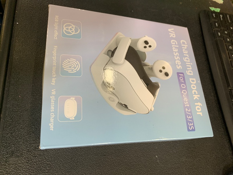 Photo 1 of Meta Quest 3S/3/2 Charging Dock, RGB Light Charging Station, VR Glasses Accessories with Stand for Headset & Controller