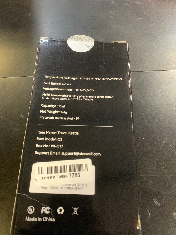 Photo 1 of Travel Kettle, Dual Voltage Portable Electric Kettle 110V-220V-240V Smart Small Water Boiler for Tea & Coffee, 316 Stainless Steel, 6 Temperature Control and LCD Display, for Global Use (370ML)