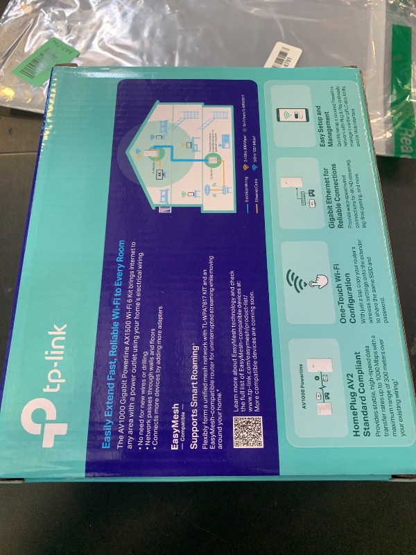Photo 1 of TP-Link Powerline Wi-Fi 6 Extender TL-WPA7817 KIT - Includes AV1000 Powerline Ethernet Network Adapter & AX1500 Dual-Band Wi-Fi Extender, Gigabit Port, EasyMesh,Plug, Pair, & Play, Free Expert Support