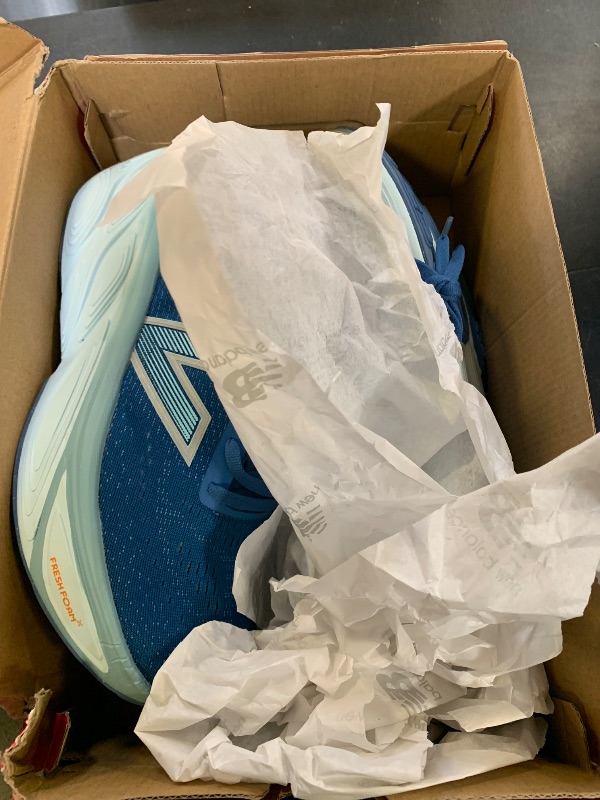 Photo 1 of New Balance Men's Fresh Foam X More V6 Running Shoe, Blue Gemstone/Galaxy Blue/Silver Metallic, 8 M