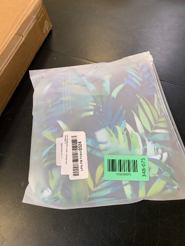 Photo 1 of Daci Women's Blue Leaves Tankini Top - Tummy Control Bathing Suits High Neck Swimwear M