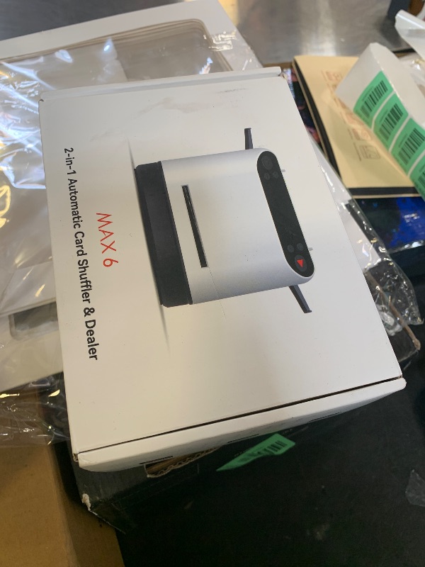 Photo 1 of All-in-One Automatic Card Shuffler and Dealer,with 8 Remotes,Programmable Dealer,Card Shuffler 2 Deck,360° Rotation,Ultra Quiet,Rechargeable,up to 12 Players,for All Card Games (White&Black)