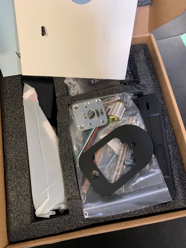 Photo 1 of Smart Gate Lock, Electronic Gate Locks for Outdoor Fence, Keyless Smart Rim Lock, Electric Sided Keypad Locks with App Control, IC Card, Keys Touchscreen Perfect for Fence and Outdoor (Black)