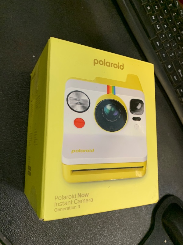 Photo 1 of Polaroid Now 3rd Generation I-Type Instant Film Camera - Yellow - Camera Only No Film (9158)