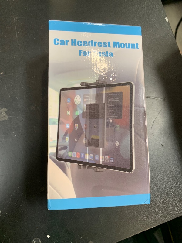 Photo 1 of FreeSave Back Seat Tablet Mount for Tesla Model 3/Y, Car Tablet Holder Stand with 360° Rotation Metal Ball for iPad Pro/Air/Mini, Galaxy, 6.1-15.6" Devices and Thickness Cases [Up to 1.18"]