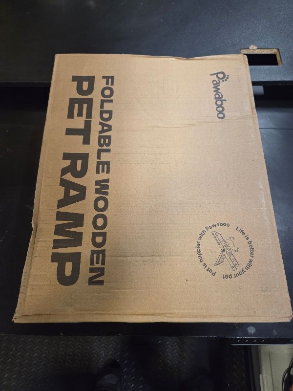 Photo 1 of Pawaboo Foldable Dog Ramp, Small Dog Ramp for Couch Low Bed, 4 Adjustable Height from 13'' to 21", Stable Pet Steps with Non-Slip Pad, Portable Pet Ramps Use for Couch Sofa Stairs, Wood