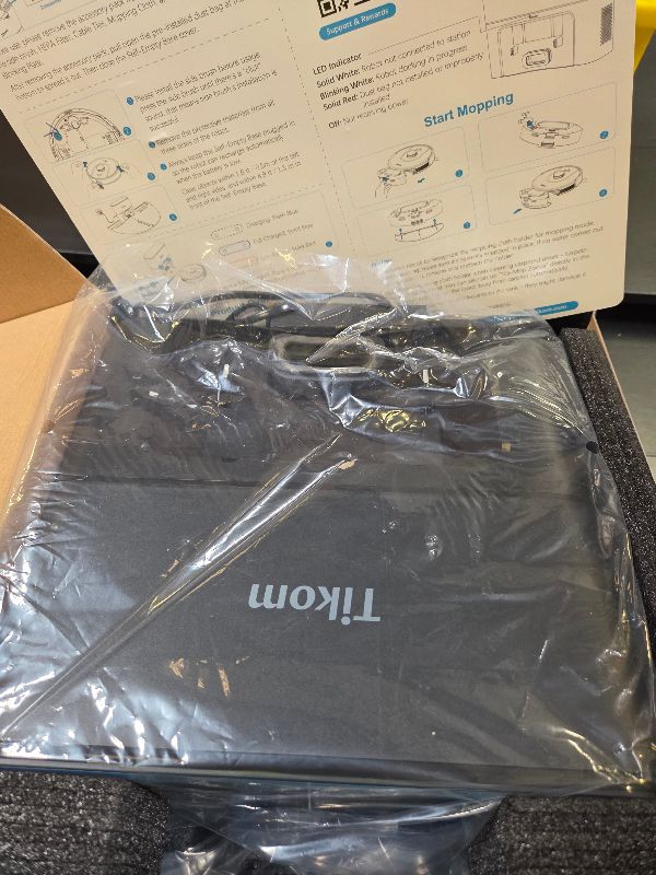 Photo 1 of Tikom Robot Vacuum and Mop, 6000Pa Robotic Vacuum Cleaner with Self-Emptying Base, 90 Days Capacity, LiDAR Navigation, Home Mapping, Ideal for Pet Hair, Hard Floors, Carpet (L8000 Plus)