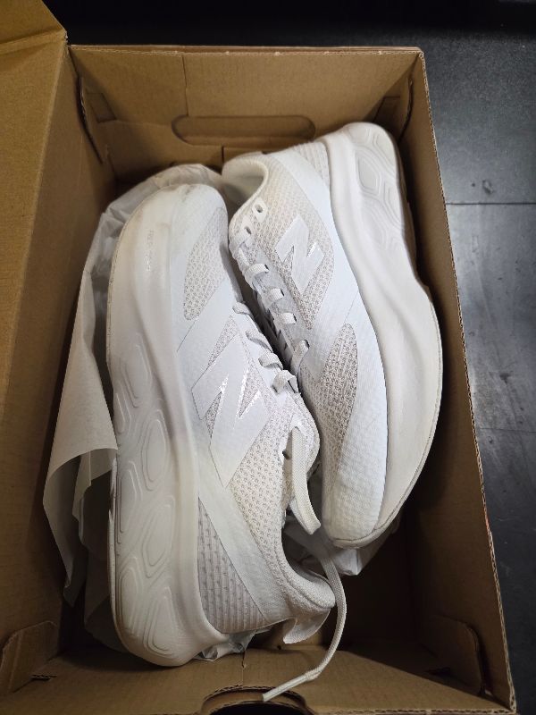 Photo 1 of **INCOMPLETE, DAMAGE** New Balance Kid's Fresh Foam 625 V1 Lace-Up Running Shoe, White/White, 5 M Big Kid