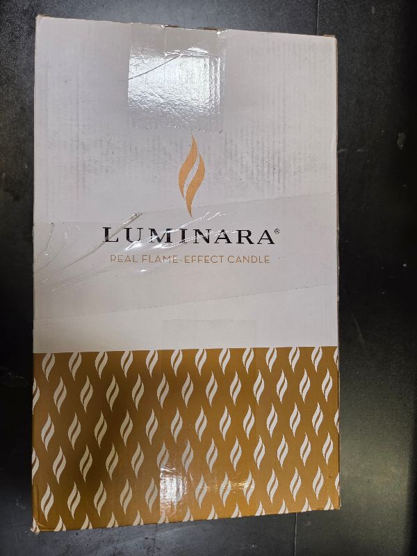 Photo 1 of Luminara Grand Pillar Flameless LED Candle, Ivory 6.25" x 15", Battery Operated Real Wax w/Timer, Moving Flame, Realistic Unscented Home Decor Safe