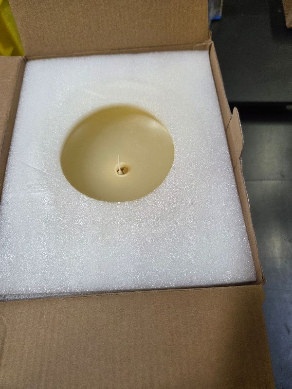 Photo 1 of Luminara Grand Pillar Flameless LED Candle, Ivory 6.25" x 15", Battery Operated Real Wax w/Timer, Moving Flame, Realistic Unscented Home Decor Safe