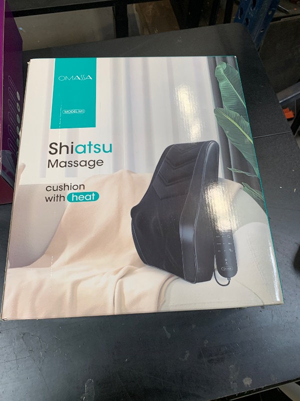 Photo 1 of OMASSA Shiatsu Neck Massager with Heat, 3D Kneading Back Massage Pillow for Pain Relief, Massagers for Neck and Back, Shoulder, Leg, Gifts for Men Women Mom Dad, Stress Relax at Home Office and Car