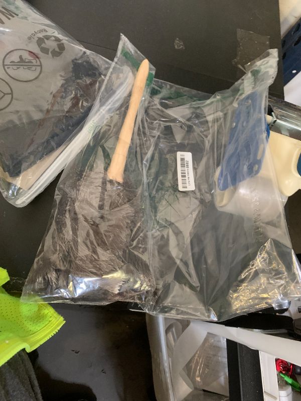 Photo 1 of Ostrich Feather Duster for Cleaning-Furniture Dusters with Handle Ddzmz Hand Duster with Fluffy Natural Genuine Feather Reusable Household Duster, Gray and Brown(Length 16")