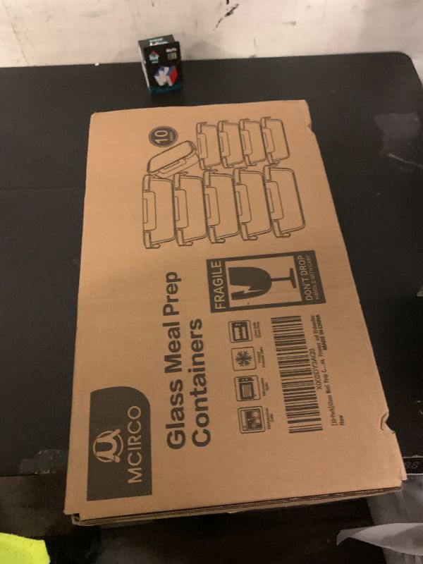 Photo 1 of [10-Pack] Glass Meal Prep Containers with Lids, MCIRCO Food Storage Containers with Snap Locking Lids, Airtight Lunch Containers, Microwave, Oven, Freezer and Dishwasher