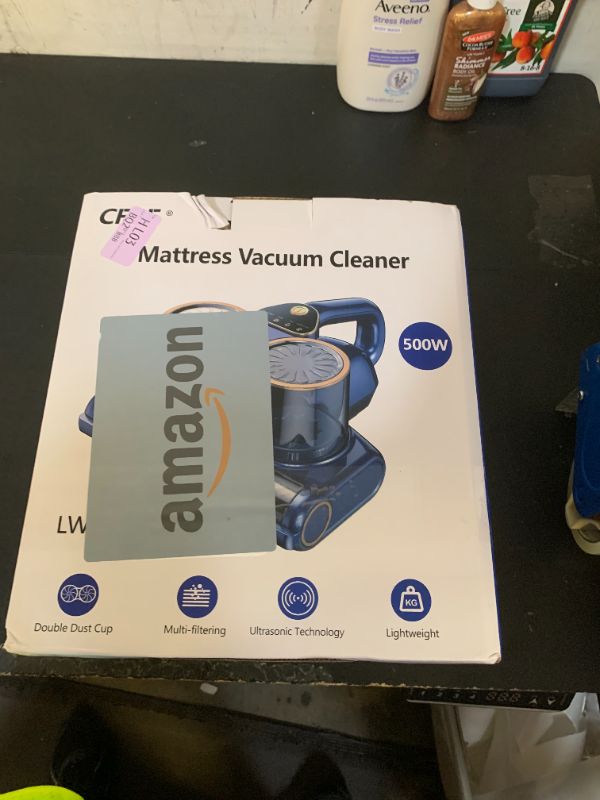 Photo 1 of CFBF Mattress Vacuum Cleaner, Bed Vacuum Cleaner with 16Kpa Suction 253.7nm UV-C Light, Ultrasonic & High Heating, 500W Powerful Double-Cup Handheld Vacuums for Bed, Sofa, Couch, Crib, 16.4FT Corded