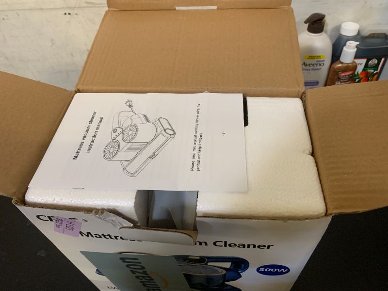 Photo 1 of CFBF Mattress Vacuum Cleaner, Bed Vacuum Cleaner with 16Kpa Suction 253.7nm UV-C Light, Ultrasonic & High Heating, 500W Powerful Double-Cup Handheld Vacuums for Bed, Sofa, Couch, Crib, 16.4FT Corded