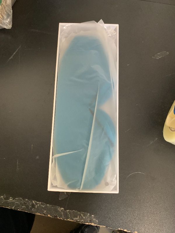 Photo 1 of 100% Silk Wireless Heated Eye Mask with Cooling - 3 Heat Settings, for Dry Eyes, Puffiness & Dark Circles - Adjustable, Washable, Travel-Friendly (Blue)