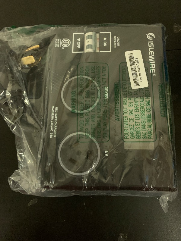 Photo 1 of islewire Smart Dryer Splitter for EV and Dryer, 240V Auto Power Switch for Dryer Outlet, 3-Color LED Ring, 3.4 in LCD Display, No Rewiring Needed, ETL Certified (24 Amp, NEMA 10-30)