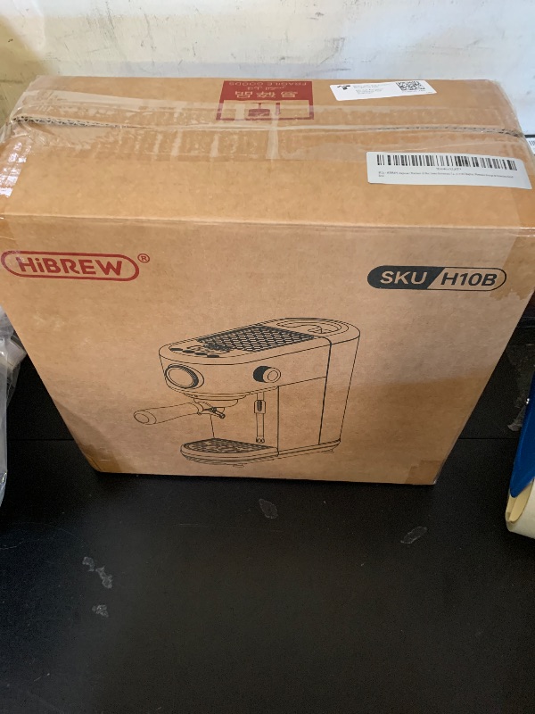 Photo 1 of HIBREW Espresso Machine 20 Bar, Semi-Automatic Cappuccino Maker with Milk Frother for Latte Art, Adjustable Temperature & Water Volume, with Display, Pressure Gauge & Stainless Steel Body