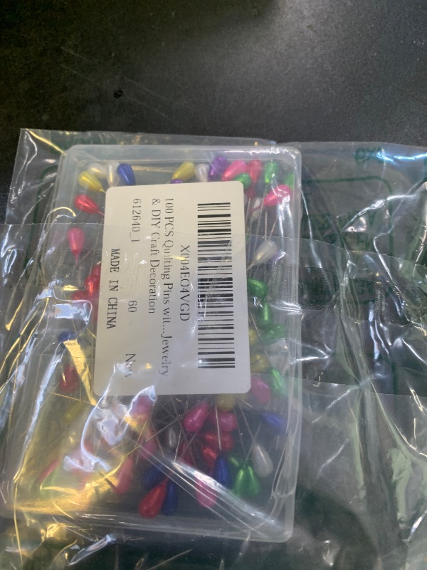 Photo 1 of 100 PCS Quilting Pins with Colored Heads - 2.2 Inch Long Straight Pins for Fabric, Sewing, Quilting, Corsage, Jewelry & DIY Craft Decoration