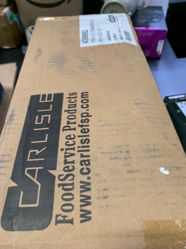 Photo 1 of Carlisle FoodService Products Right-Hand Heavyweight 6-Compartment Melamine Tray 10" x 14" - Sandshade (Pack of 12)