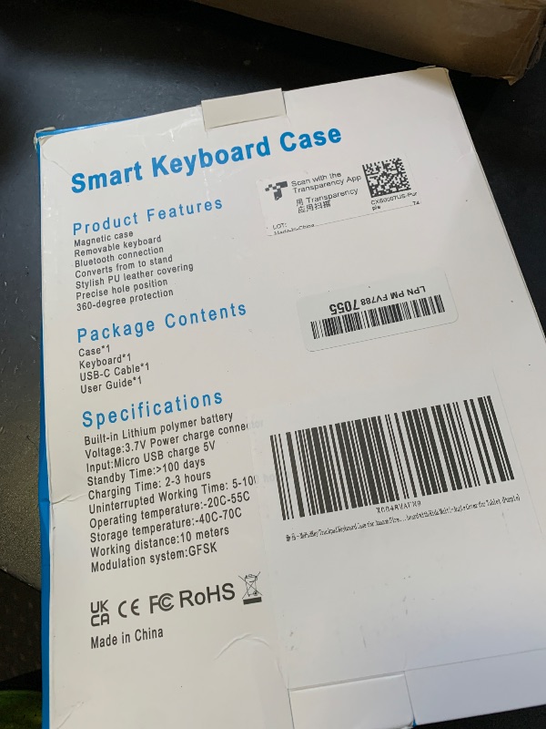 Photo 1 of MePadKey Trackpad Keyboard Case for Amazon Fire HD 10/10 Plus 10.1 inch 2021/2023(11/13th Generation),7-Color Backlight Rechargeable Keyboard with Kids Multi-Angle Cover for Tablet (Purple)