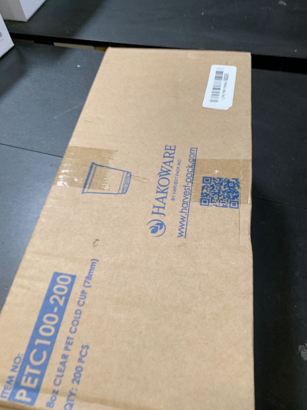 Photo 1 of [200 COUNT]HAKOWARE 8 oz Ultra Clear Disposable Plastic Cold Cups, Disposable Cup 8 oz for Wedding & Party, Plastic Cocktail Cups, Disposable Clear Cup for Iced Coffee & Cold Beverage