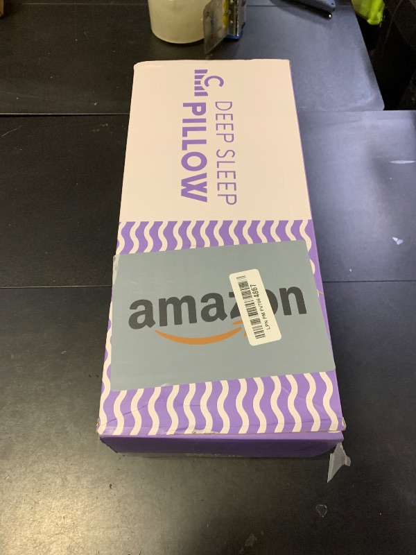 Photo 1 of C CUSHION LAB Deep Sleep Pillow, Patented Ergonomic Contour Design for Side & Back Sleepers, Orthopedic Cervical Shape Gently Cradles Head & Provides Neck Support & Shoulder Pain Relief - Calm Grey