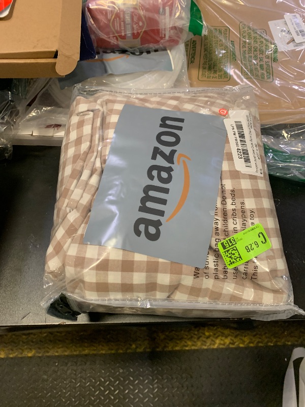 Photo 1 of ETDIFFE Brown Gingham Duvet Cover Queen Size, 3pc Terracotta Gingham Microfiber Bedding Comforter Cover Set, Soft and Lightweight Rustic Quilt Cover (90x90) for Teens Girls Women