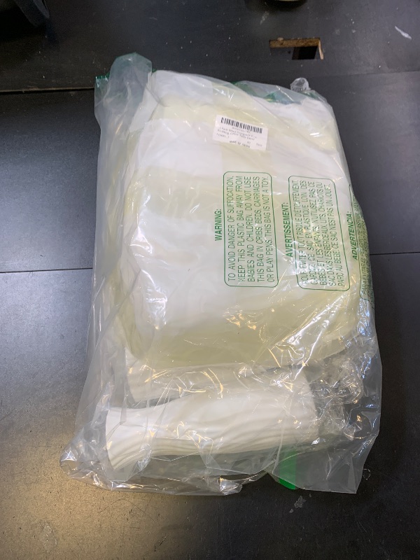 Photo 1 of 10 Pack White Composite Plastic Flower Vases, 7.9" Tall Unbreakable Bud Vases for Centerpieces - Home, Wedding, Office Table Decor