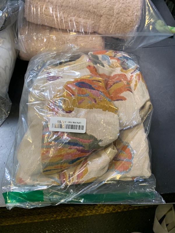 Photo 1 of VANJOROY 100% Organic Washed Cotton Queen Pillowcases for Skin-Friendly Set of 2-1000 Thread Thick Count 20x30 Inches Luxury Boho Pillow Cases, Muslin Bird Floral Pattern Pillow Cover -Beige