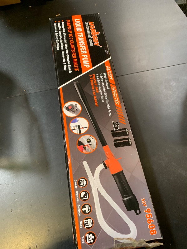 Photo 1 of HORUSDY Battery Portable Battery Operated Gas & Water Pump, Powered Fuel Transfer Pump, 2.2GPM Gasoline & Liquid Siphon Pump, Automatic Gas Pump for Gas Can & Tank, Handheld Liquid Transfer Pump