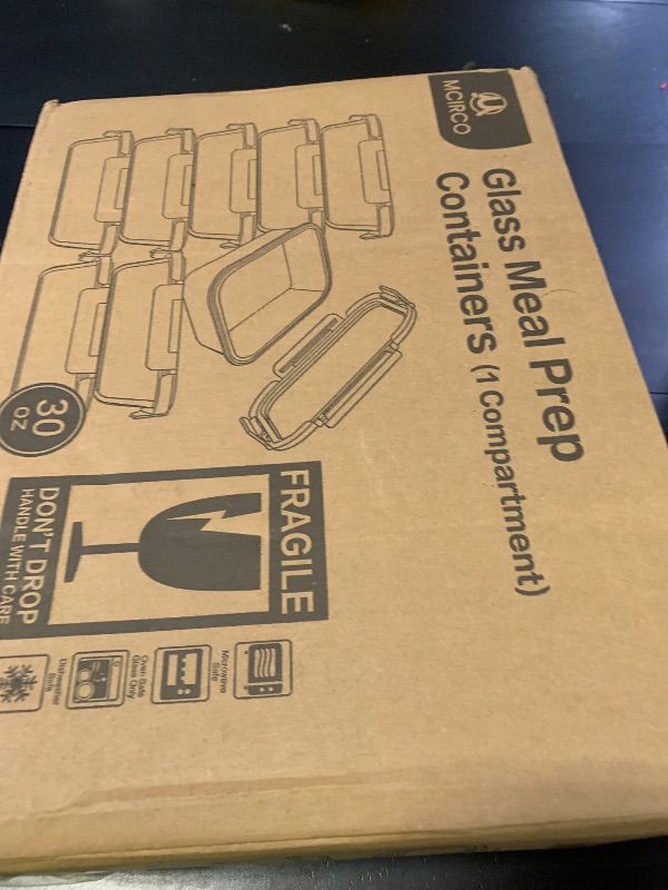 Photo 1 of [8-Pack,30 oz]Glass Meal Prep Containers,Glass Food Storage Containers,Airtight lunch Containers with Lids, Microwave, Oven, Freezer and Dishwasher