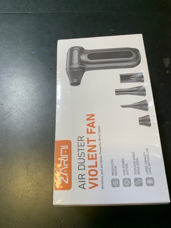 Photo 1 of ZARIMI Electric Compressed Air Duster, 170000RPM High-Speed Cordless Air Blower with Rechargeable Battery for Keyboard, PC & Electronics Car Cleaning, Reusable Canned Air Alternative