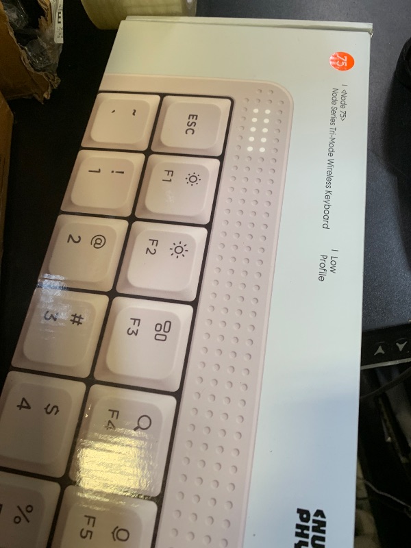 Photo 1 of nuphy Node75 Wireless Mechanical Keyboard, 75% Hot Swappable Custom Low Profile Keyboard, 84 Keys Computer Gaming Keyboards, Supports Touch Gestures, PBT Keycaps, RGB Backlit, Bluetooth/2.4GHz/USB-C