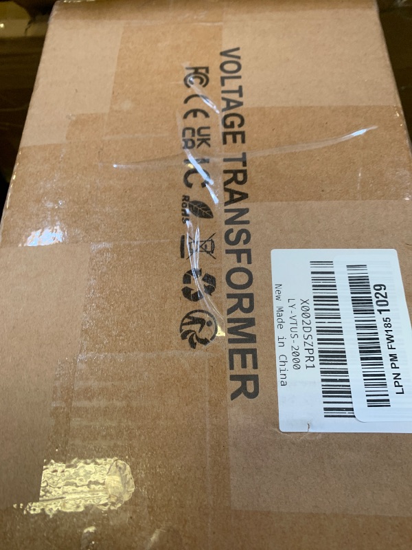 Photo 1 of LVYUAN Voltage Transformer Converter 2000 Watt Step Up/Down Convert from 110-120 Volt to 220-240 Volt and from 220-240 Volt to 110-120 Volt with 2 US outlets, 2 Universal outlets